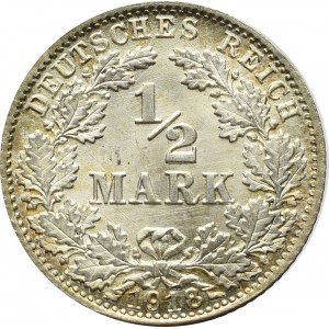 Germany, 1/2 mark 1918 D