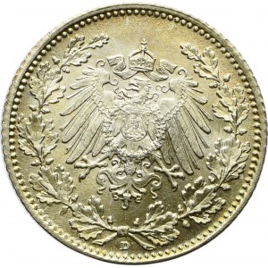 Germany, 1/2 mark 1918 D