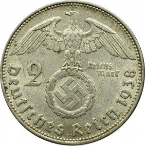 III Reich, 2 mark 1938 E Hindenburg