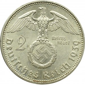 III Rzesza, 2 marki 1939 A Hindenburg