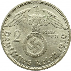 III Reich, 2 mark 1939 D Hindenburg