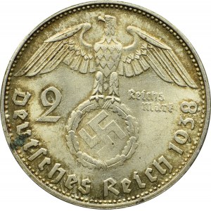 III Reich, 2 mark 1938 E Hindenburg