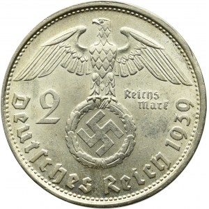 III Reich, 2 mark 1939 B Hindenburg