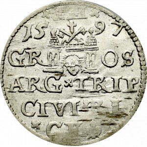 Sigismund III, 3 groschen 1597, Riga