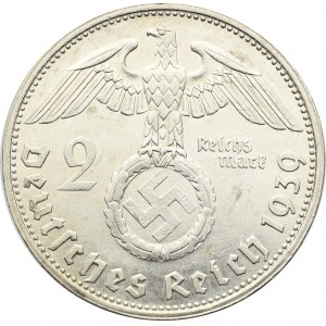 III Reich, 2 mark 1939 G Hindenburg