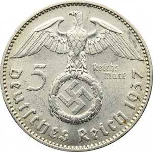 III Reich, 5 mark 1937 J Hindenburg