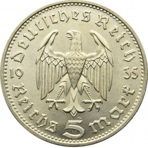 III Reich, 5 mark 1935 D Hindenburg