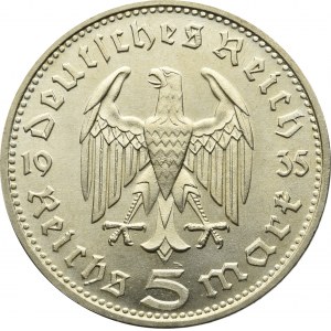 III Reich, 5 mark 1935 D Hindenburg