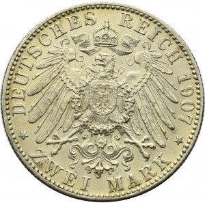 Germany, Bayern, 2 mark 1907