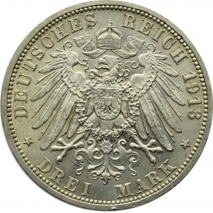 Germany, Preussen, 3 mark 1913