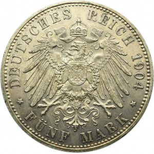 Germany, Hessen, 5 mark 1904