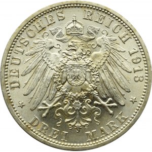 Germany, Preussen, 3 mark 1913