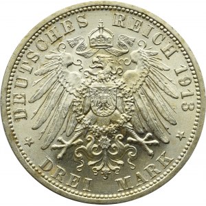 Niemcy, Prusy, 3 marki 1913