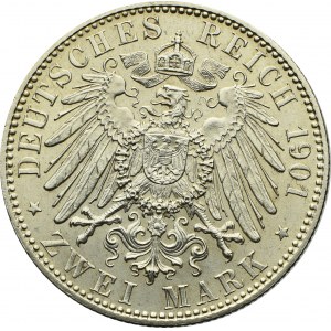 Germany, Preussen, 2 mark 1901