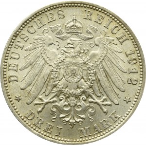 Germany, Bayern, 3 mark 1912