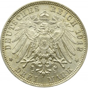 Niemcy, Bawaria, 3 marki 1912