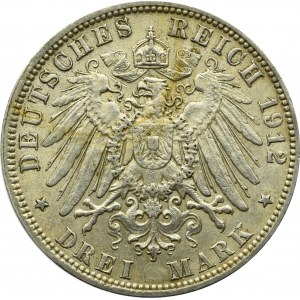 Germany, Hamburg, 3 mark 1912