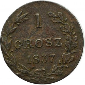 Poland under Russia, Nicholas I, 1 groschen 1837