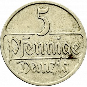 Free City of Danzig, 5 pfennig 1928