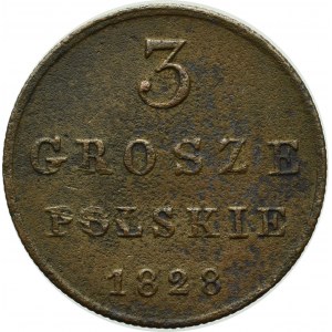 Królestwo Polskie, Mikołaj I, 3 grosze 1828