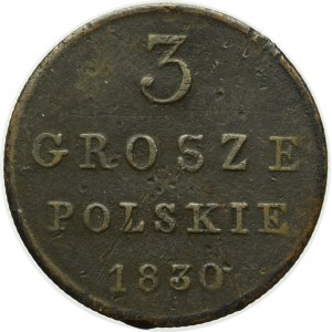 Kingdom of Poland, Nicholas I, 3 groschen 1830