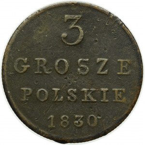 Królestwo Polskie, Mikołaj I, 3 grosze 1830
