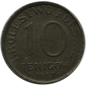 Kingdom of Poland, 10 pfennig 1917