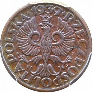 II Republic of Poland, 1 groschen 1939 - NGC MS64 BN