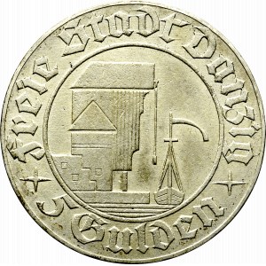 Wolne Miasto Gdańsk, 5 guldenów 1932 Żuraw