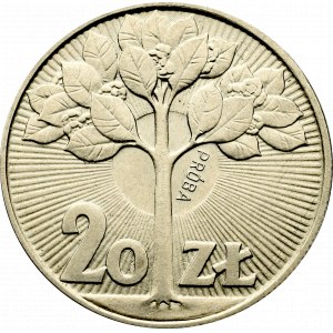 PRL, 20 złotych 1973 Drzewo - Próba CuNi