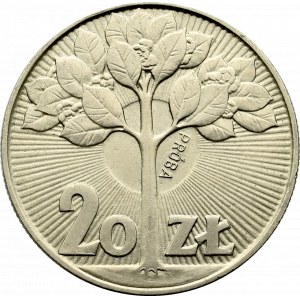PRL, 20 złotych 1973 Drzewo - Próba CuNi