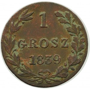 Poland under Russia, Nicholas I, 1 groschen 1839