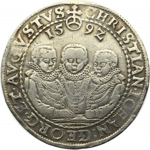 Germany, Saxony, Christian II, Johann Georg I, August, Thlaer 1592