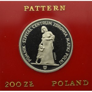 PRL, 200 złotych 1985 Centrum Zdrowia Matki Polki - Próba Nikiel