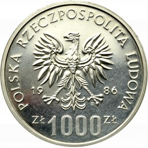 PRL, 1.000 złotych 1986 Narodowy czyn pomocy szkole - Próba Ni