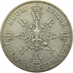 Germany, Preussen, Thaler 1861