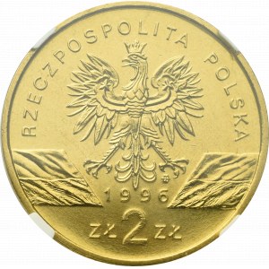 III Republic of Poland, 2 zlote 1966 Hedgehog - NGC MS66