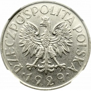 II Republic of Poland, 1 zloty 1929 - NGC AU58
