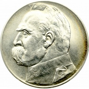 II Rzeczpospolita, 10 złotych 1935 Piłsudski - PCGS AU58
