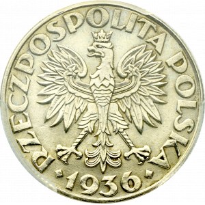 II Rzeczpospolita, 2 złote 1936 Żaglowiec - PCGS AU Details