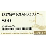 Poland under Russia, Nicholas I, 15 kopecks=1 zloty 1837 - NGC MS62