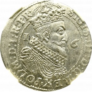 Sigismund III, 18 groschen 1624, Danzig - date overstriked NGC MS63