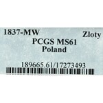 Poland under Russia, Nicholas I, 15 kopecks=1 zloty 1837 - PCGS MS61