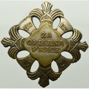 II RP, Odznaka za ofiarną pracę 1921 - I Powszechny Spis Ludności