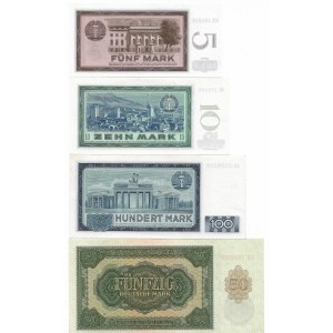 Niemcy, zestaw banknotów (4 egzemplarze)