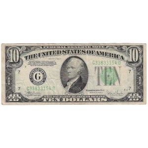 USA, 10 dolarów 1934 C, zielona pieczęć