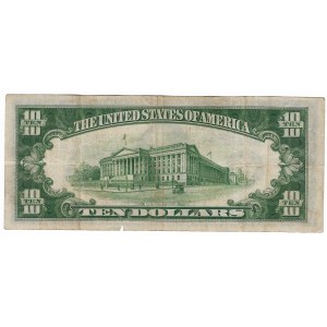 USA, 10 dolarów 1934 A, zielona pieczęć