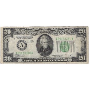 USA, 20 dollars 1934 B