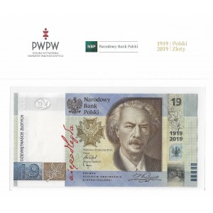 PWPW, 19 złotych Paderewski 2019 z broszurą emisyjną