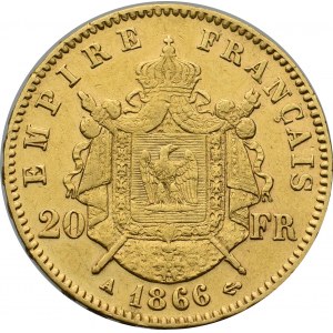 France, 20 francs 1866